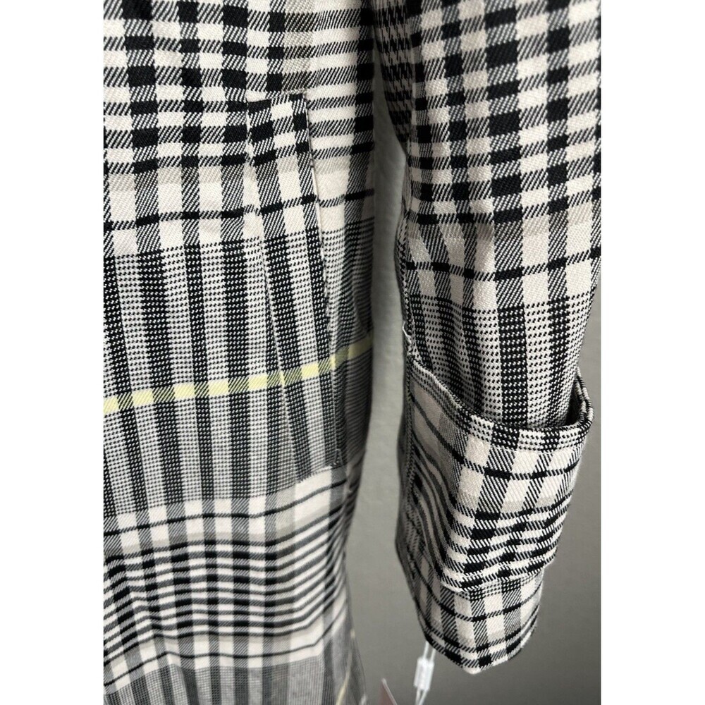 NWT! Avec Les Filles Women's XS Plaid Trench Coat Yellow/Multi - Picture 6 of 10